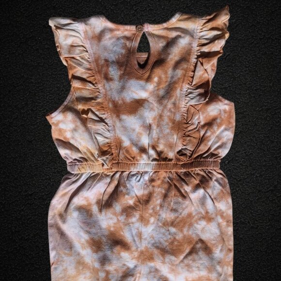 Primark pull-on Girls Summer Romper – Brown Tie Dye - Size 12M - Picture 4 of 4